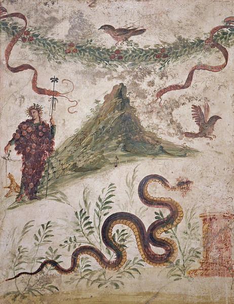 Bacchus & Mount Vesuvius Fresco