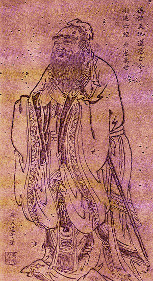 Confucius by Wu Daozi (by Louis Le Grand, CC BY-SA)