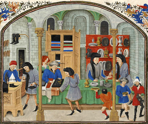 中世纪晚期市场场景