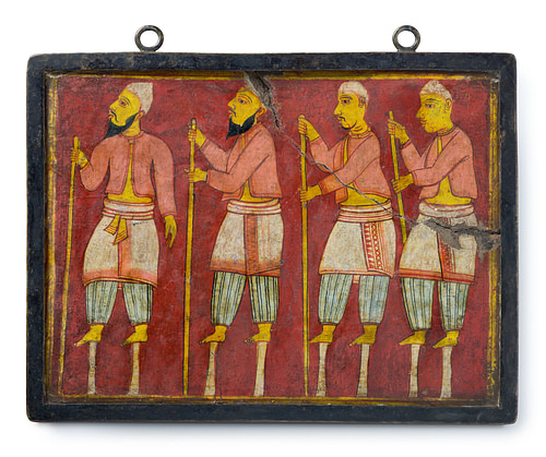 Tile with Stilt-Walkers, Sri Lanka