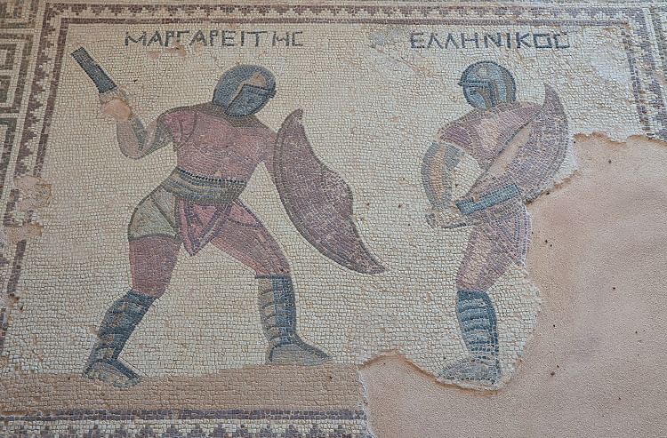 Gladiator Mosaic from Kourion, Cyprus