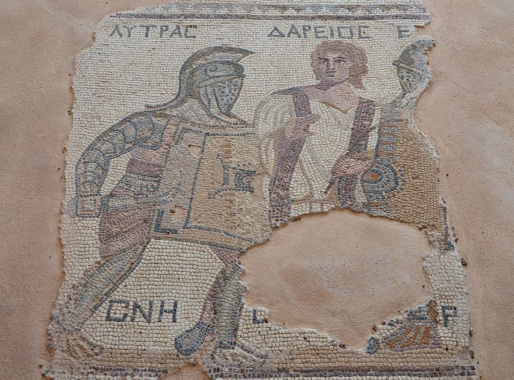 Mosaic with Gladiators and Referee