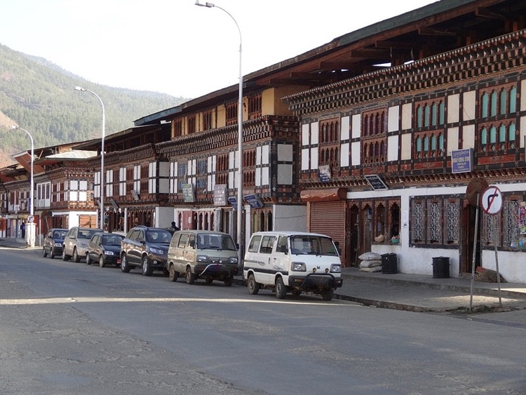 Distinctive Bhutanese Architecture in Paro.