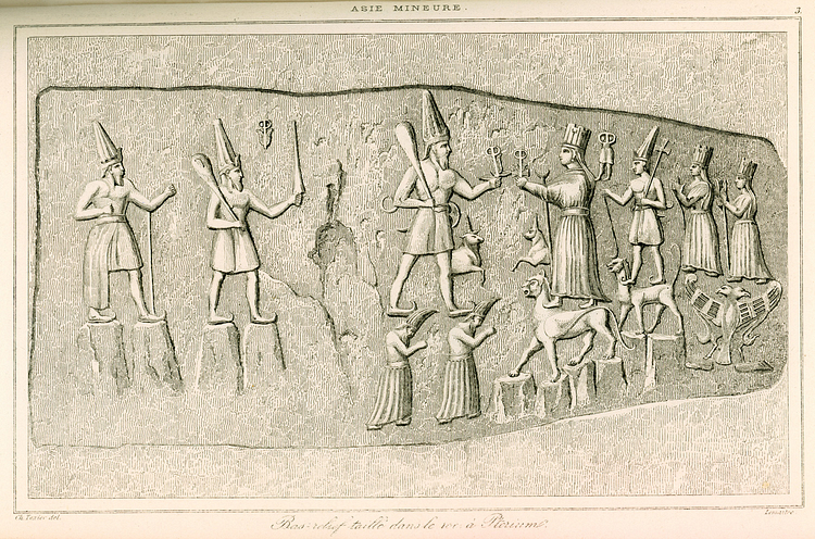 Yazilikaya Engraving with Hittite Gods