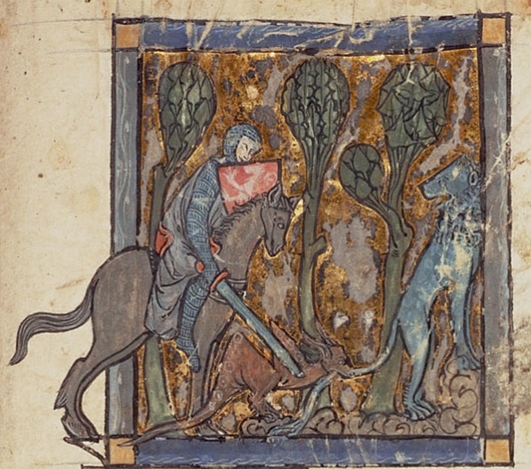 Yvain Rescues the Lion