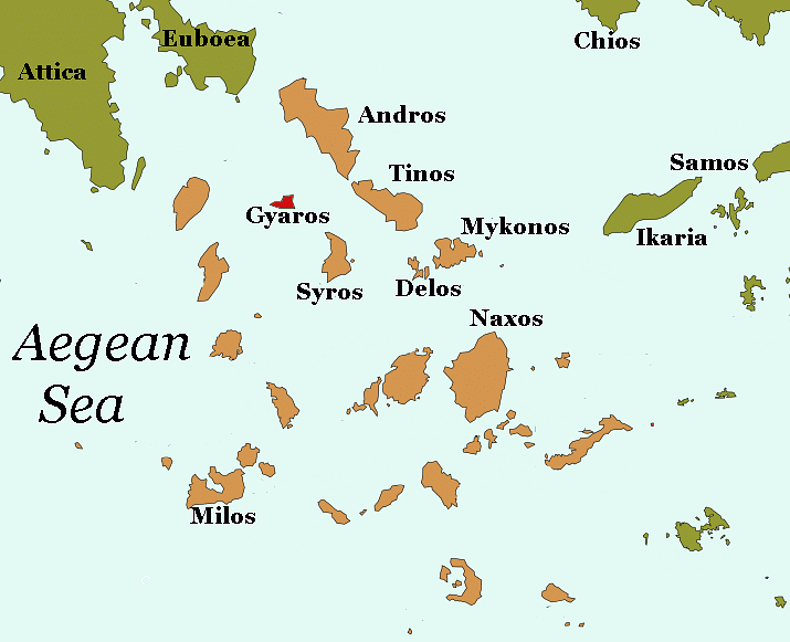 Map of Gyaros