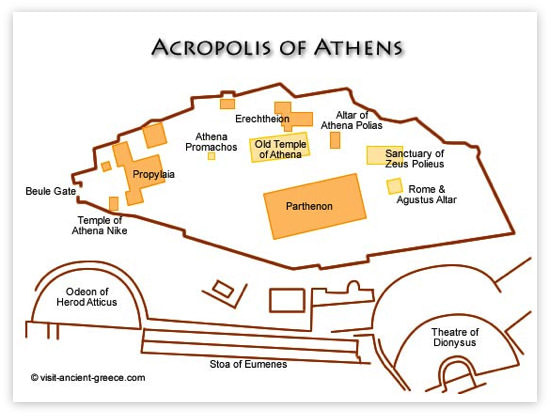 Acropolis Computer Layout Acropolis Plan, Athens (Illustration) - World History Encyclopedia
