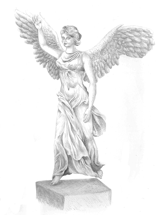 Artist’s impression of the Nike of Samothrace