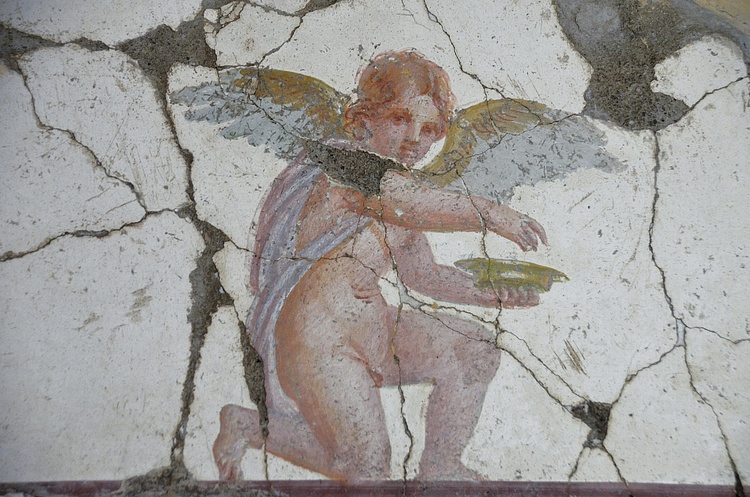 Wall Painting of a Kneeling Eros