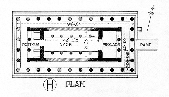 Plan, temple of Aphaia