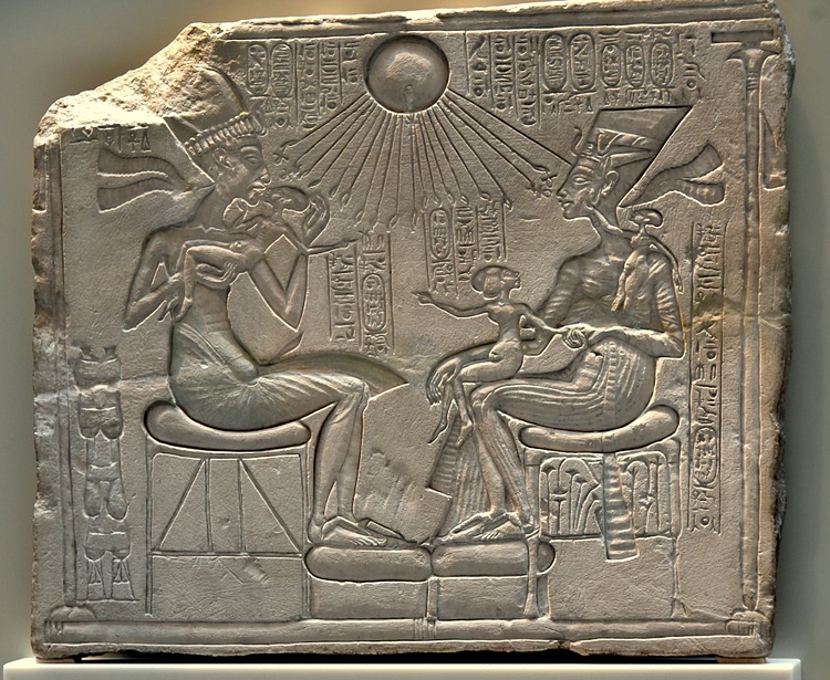 Akhenaten, Nefertiti, & Their Three Daughters