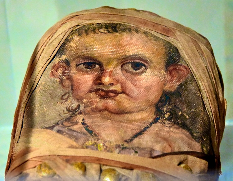 Mummy Portrait from the Tomb of Aline at Hawara