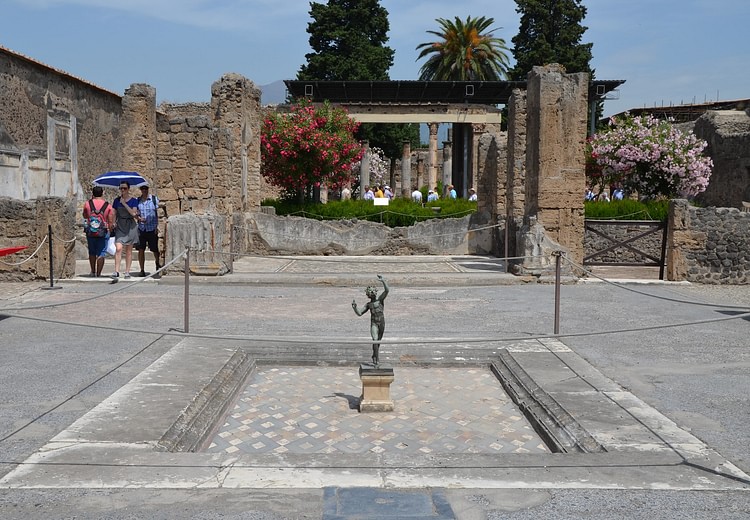 The Atrium of the House of the Faun in Pompeii