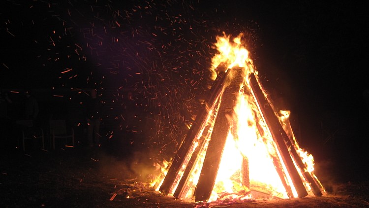 Bonfire on Guy Fawkes Day