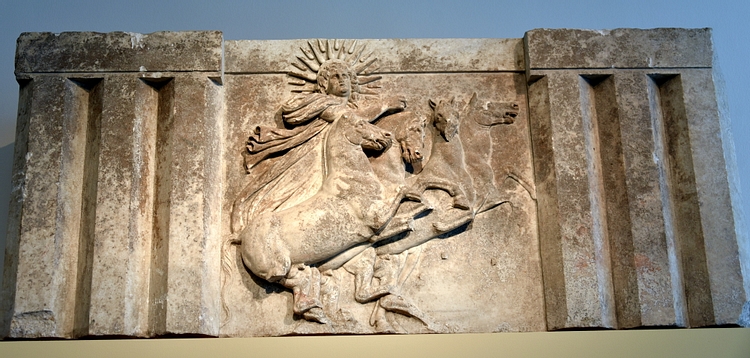 Metope of Helios in Quadriga