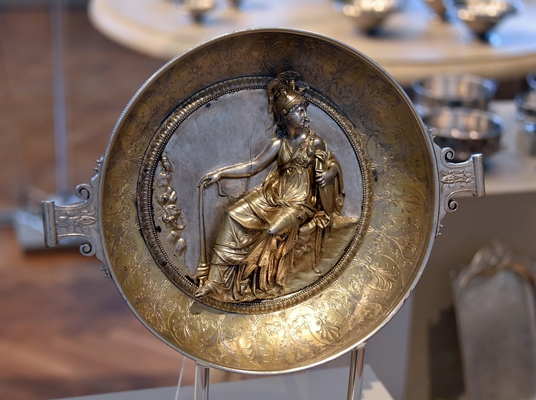 Seated Athena Dish from the Hildesheim Silver Treasure