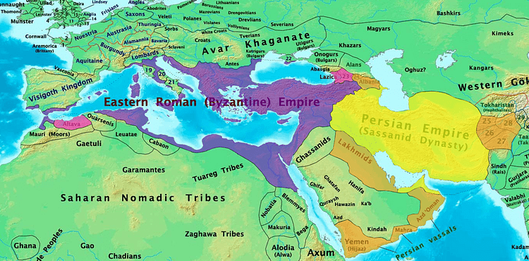 Byzantine & Persian Empires in the 7th Century