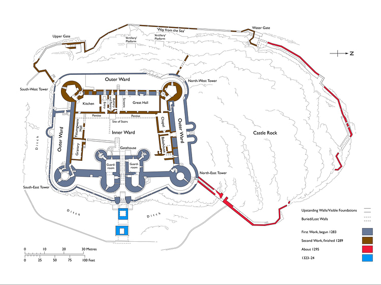 Plan of Harlech Castle