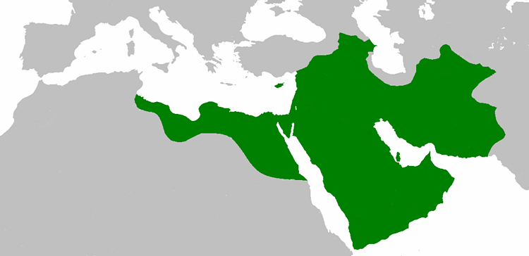 Map of the Rashidun Caliphate