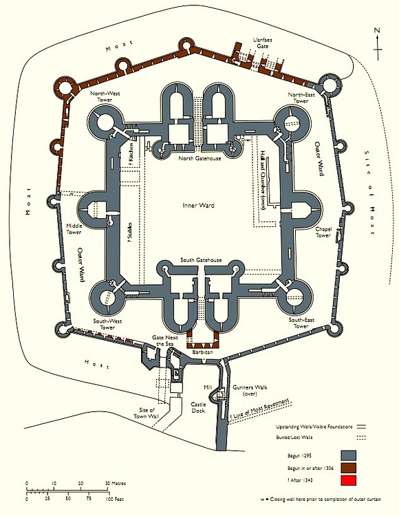 Plan of Beaumaris Castle
