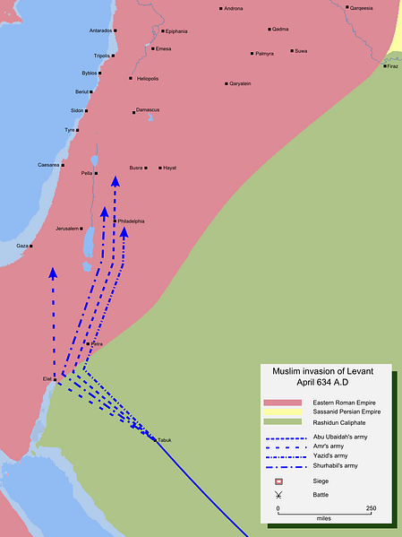 Muslim Invasion of the Levant, 634 CE