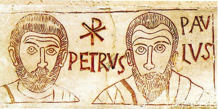 Havari Pavlus Kimdir 6 Mitolojiler.com Saints Peter and Paul, from a Catacomb Etching
