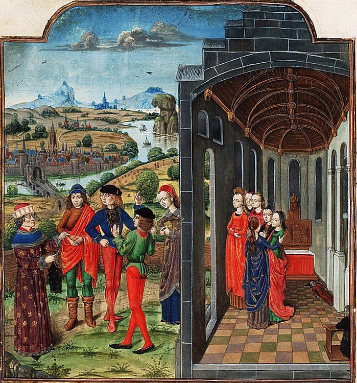Giovanni Boccaccio & Florentines Who Have Fled from the Plague