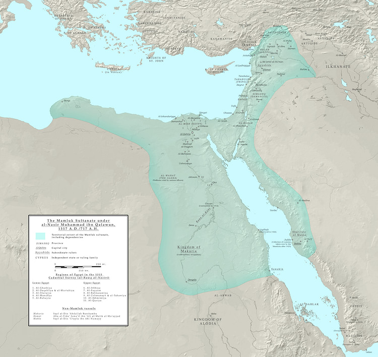 Extent of the Mamluk Sultanate