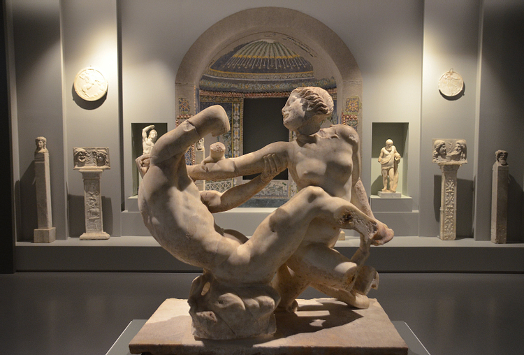 Statue Group of Satyr and Hermaphrodite