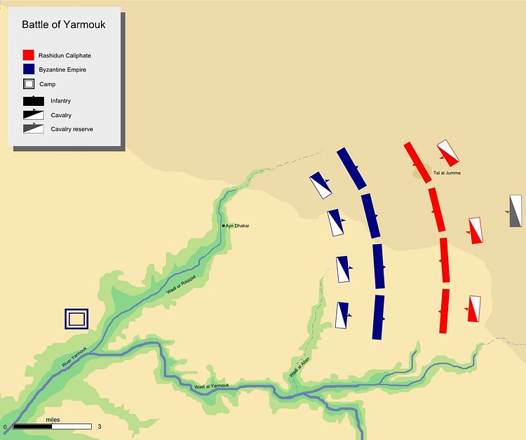 Troop Arrangement at the Battle of Yarmouk