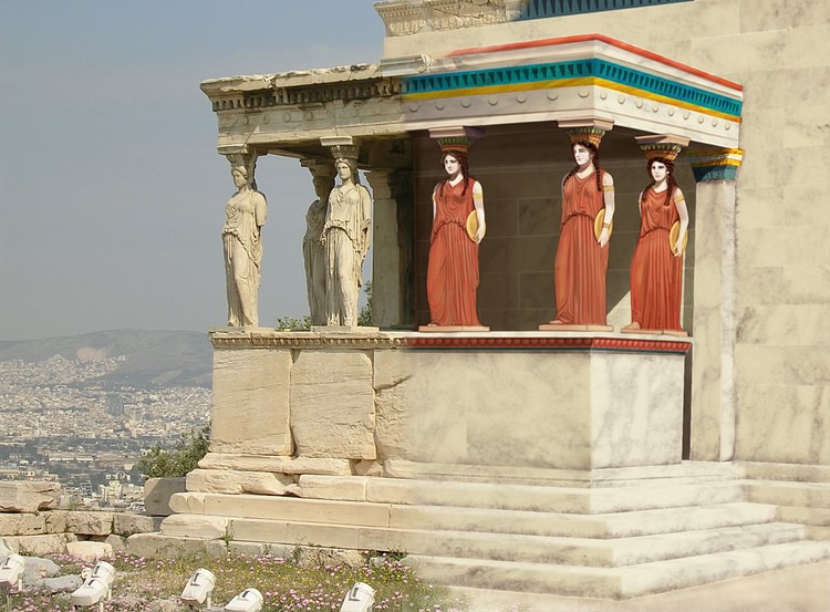 Erechtheion with Original Paintwork Reconstruction