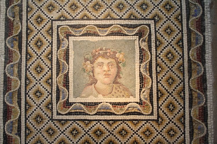 Roman Bacchus Floor Mosaic