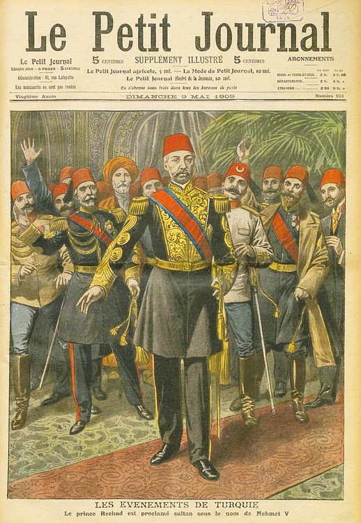 Mehmed V Proclaimed Sultan