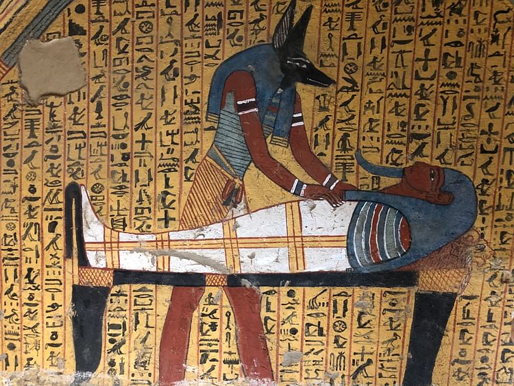 Anubis Tending to a Mummy