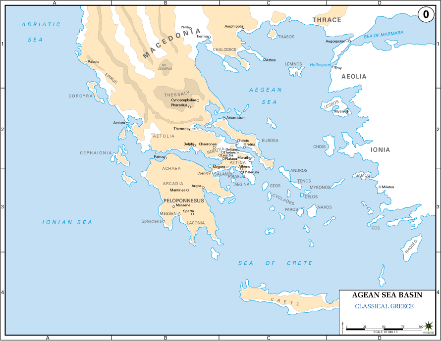Map of Classical Greece