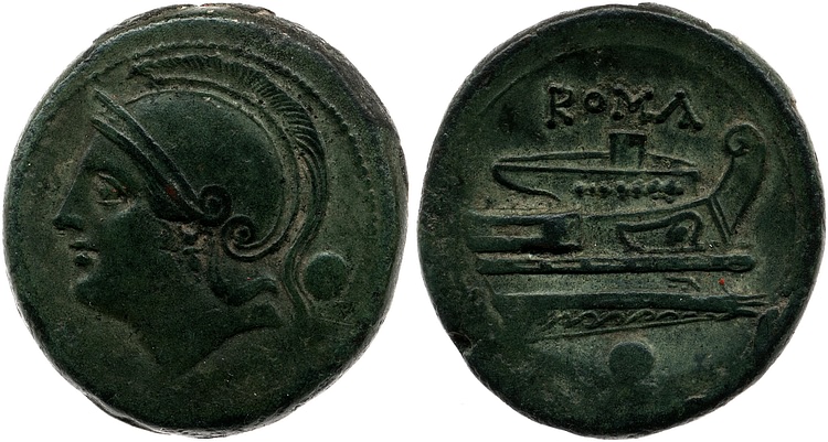 Copper Coin Depicting Roma