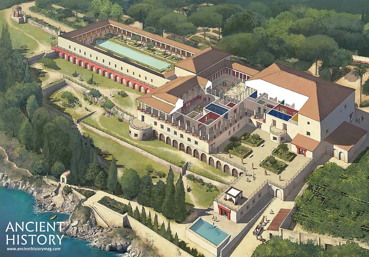 Reconstruction of the Villa dei Papyri