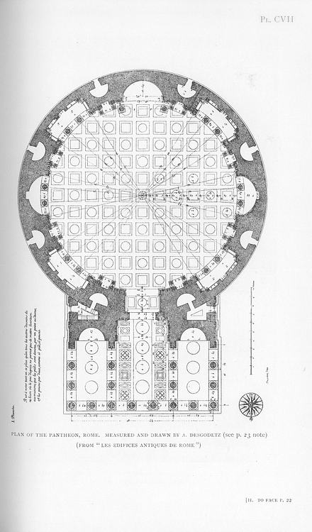 Floor Plan of the Pantheon, Rome