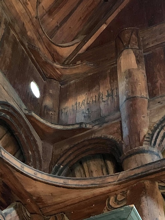 Runes in the Lom Stave Church