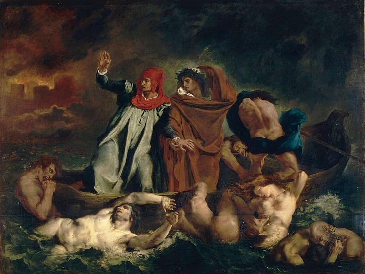 Dante and Virgil in Hell by Delacroix
