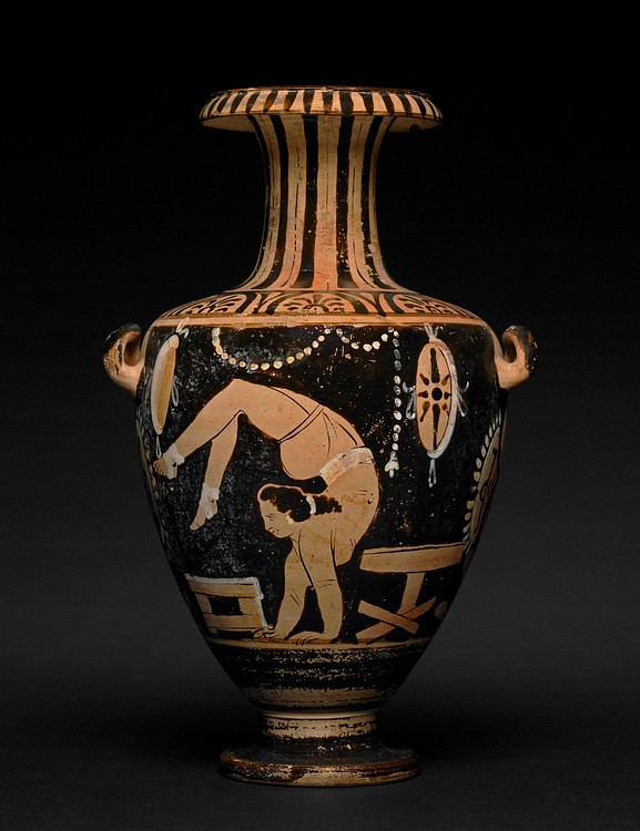 Acrobat-dancer on a Hydria