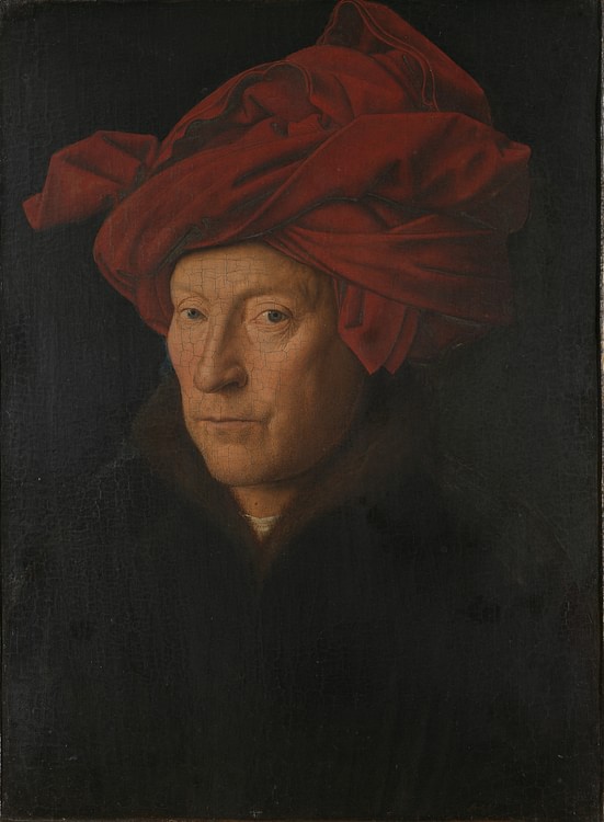 Man in a Red Turban by Jan van Eyck