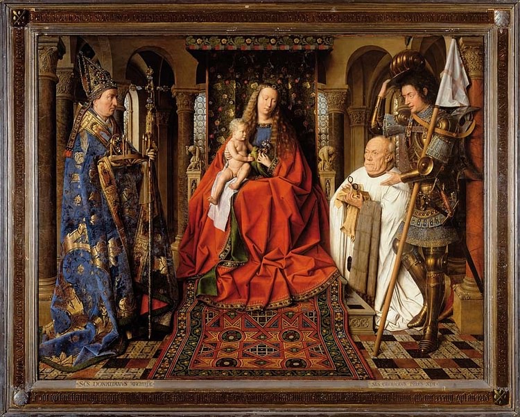 Madonna with Canon van der Paele by Jan van Eyck