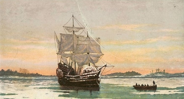 Mayflower in Plymouth Harbor