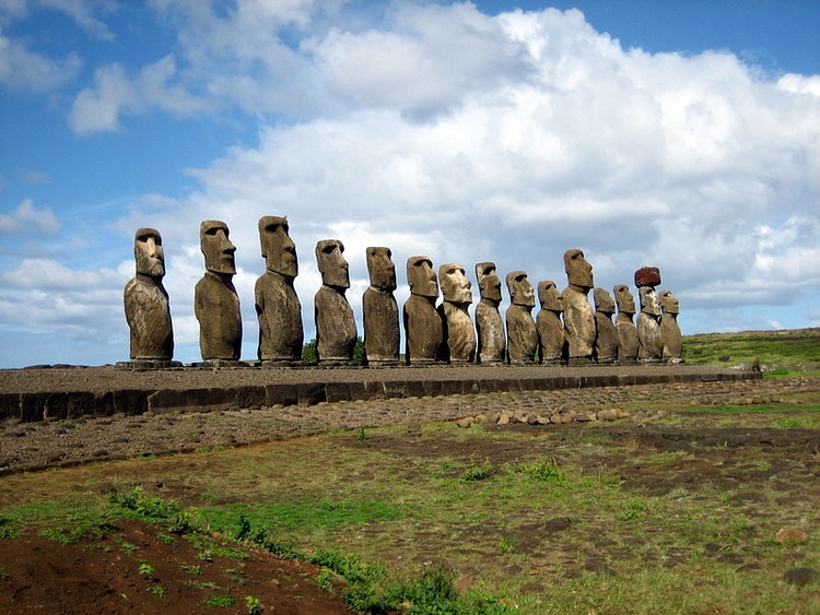Mo'ai Statues on Easter Island