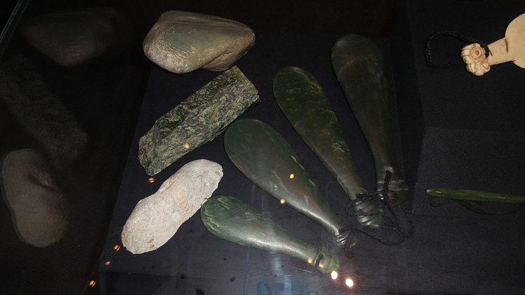 Maori Mere Pounamu (Hand-Held Weapon) Showing Some Colour Ranges