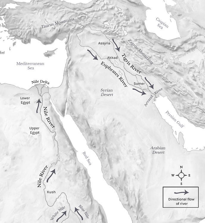 Tigris, Euphrates, & Nile River Flows