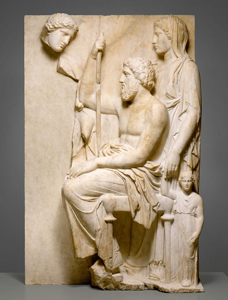 Marble Grave Stele with a Family Group