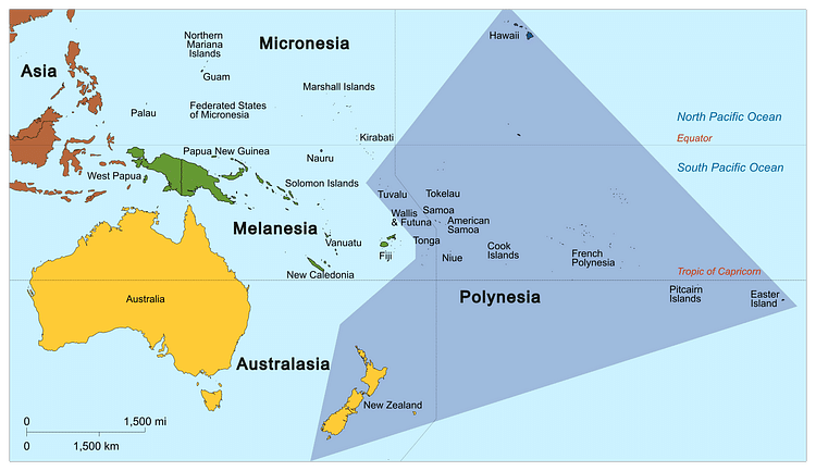 Map of Polynesia