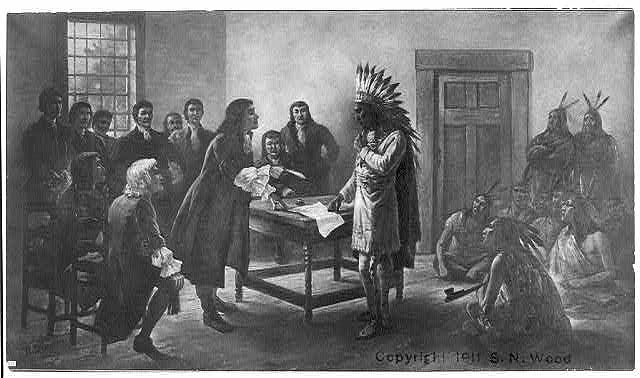 King Philip Meeting with Colonists